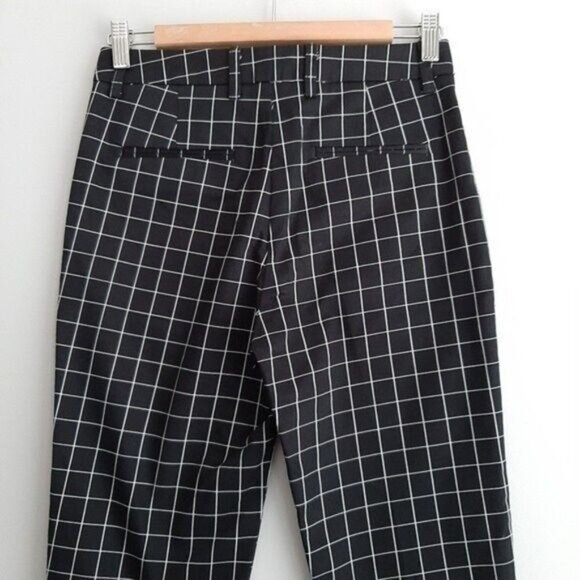 SHOJO | Crop Pants Neutral Window Pane Check Pattern Sz S - Picture 7 of 10